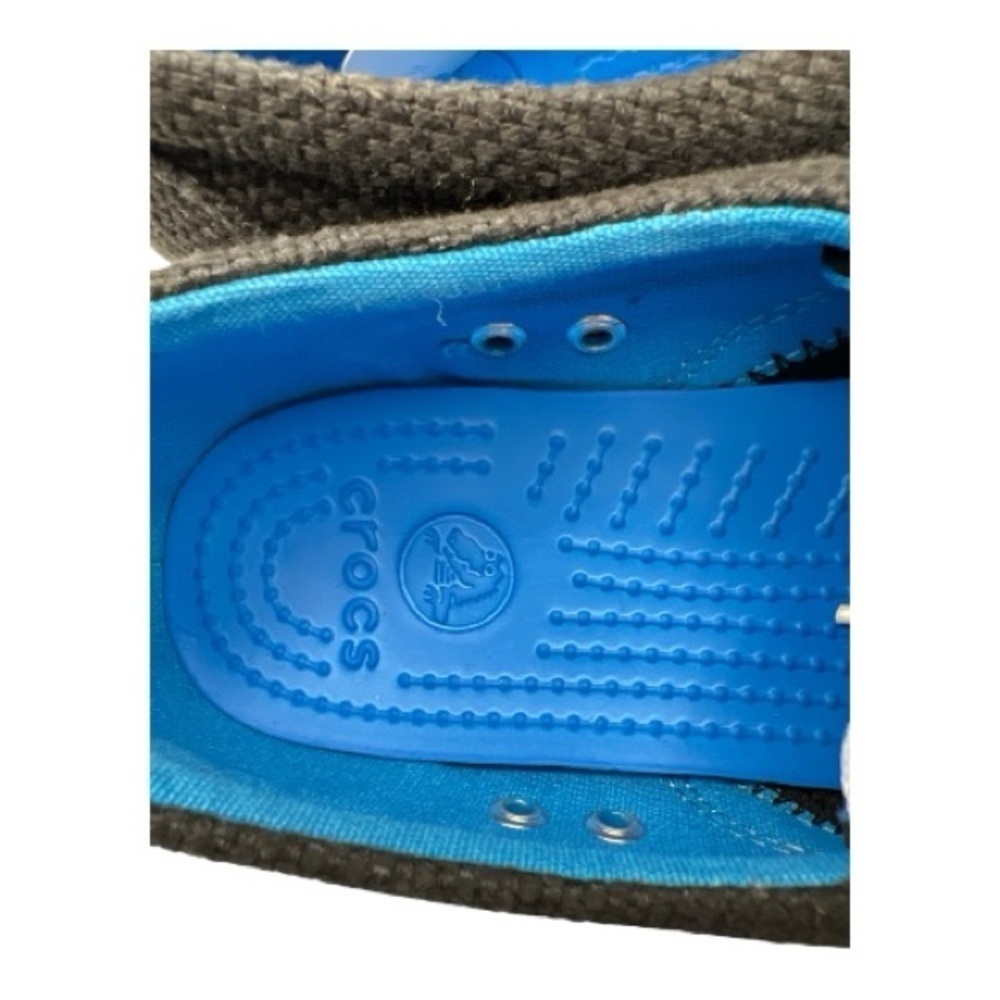 CROCS Women's Black Sneakers with Vibrant Blue Interior - Picture 4 of 7